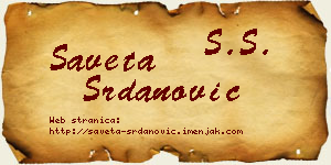 Saveta Srdanović vizit kartica